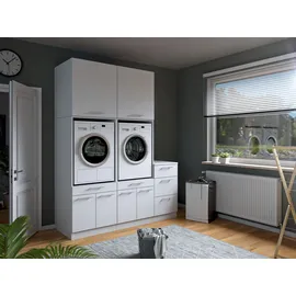 laundreezy Mehrzweckschrank-Set 186 x 238 x 68 cm Weiß