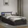 vidaXL Bett mit Bettkasten Hydraulisch LED Grau Kunstleder 100x200 cm