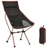 vidaXL Pvc Faltbarer Campingstuhl - Black - One Size