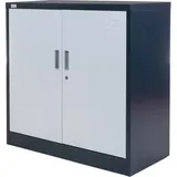 Jet-Line KIEW Aktenschrank 90 x 40 x 90 cm weiss-dunkelgrau