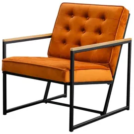 KAWOLA Sessel ARLY Polstersessel Bezug Velvet cognac