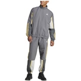 Adidas Herren Sportswear Colorblock 3-Stripes Track Suit Trainingsanzug, Grey Five, S
