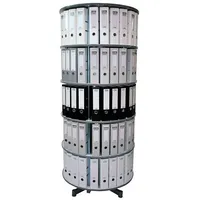 REEF Ordnerdrehsäule hellgrau bis zu 120 Ordner, Komplett drehbar, H: 193,0 cm