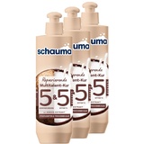 SCHAUMA 5&5 Reparierende Multitalent-Kur (3x 300 ml), Haarmaske repariert das Haar intensiv, Haarkur für Splissversiegelung & weniger Haarbruch, für strapaziertes und trockenes Haar