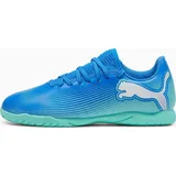 Puma Future 7 Play IT Jr Soccer Shoe, Hyperlink Blue-Mint White, 30 - 30