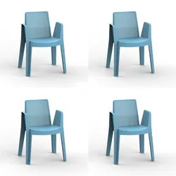 Resol garbar PLAY Sessel Indoor, Outdoor Set 4 Retroblau