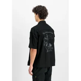 Alpha Industries Herren Aloha Safari Hemd, Black, XXL