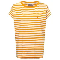 Armedangels T-Shirt aus Bio-Baumwolle IDAARA Stripes Loose Fit White-Light Tangerine - S
