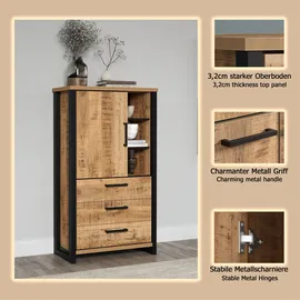 Home Affaire Highboard 87 x 155 x 45 cm Schwarz