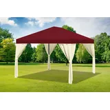 Gartenpavillon 3x4m Polyester Bordeaux Partyzelt Wasserdicht Festzelt Event