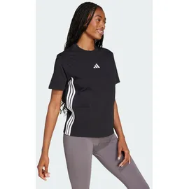 adidas Essentials 3-Streifen Cotton Kurzarm-T-Shirt Black / White 2 L
