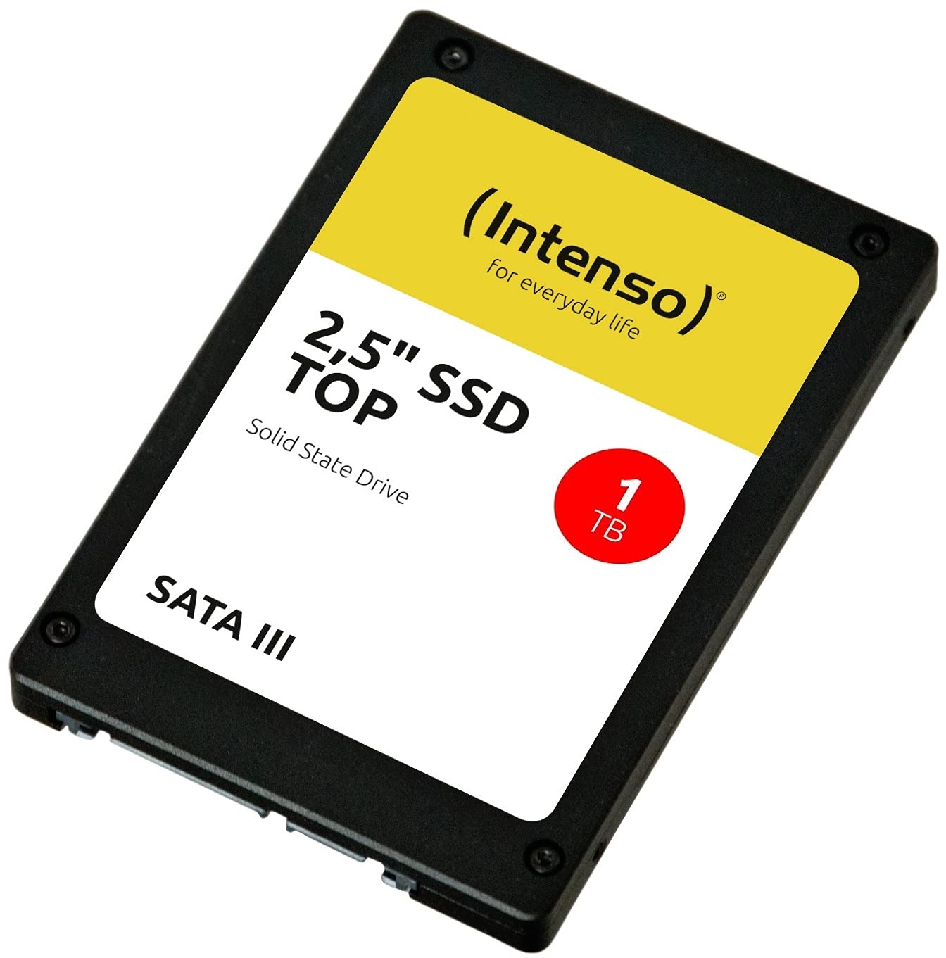 Intenso Interne 2,5" SSD SATA III Top, 1 TB, 550 MB/Sekunden, Schwarz, Festkörper-Laufwerk