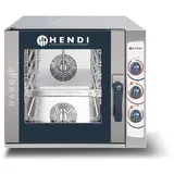 Hendi Kombidämpfer Manuell, Heißluft- mit Dampfbackofen, 1 reversierenden Lüfter, Temperatur bis 260°C, elektronische Timer, Dampfmenge Knopfen, 5x GN 2/3, 400V, 5400W, 700x714x(H)620mm, Edelstahl