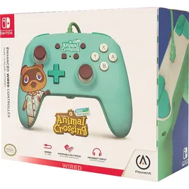 PowerA Enhanced Wired Controller Animal Crossing Tom Nook Switch