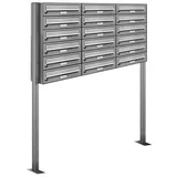 AL Briefkastensysteme Standbriefkasten Edelstahl weiß