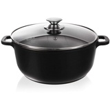 ORION GROUP ORION Aluguss Kochtopf | Ø 28 cm | Topf mit Glasdeckel | 7 L | Für Gas Induktion