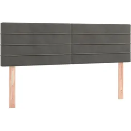 vidaXL Boxspringbett 140 x 200 cm Dunkelgrau