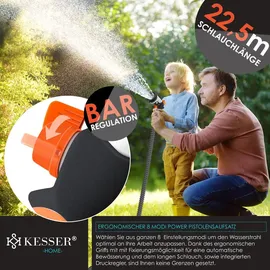 Kesser Premium Gartenschlauch 22,5 m anthrazit