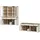 Home Affaire Wohnwand HOME AFFAIRE "Stranda, moderne Anbauwand, Komplettset im Scandi-Style", weiß (weiß skandi eiche), B:193cm, Holzwerkstoff, Kastenmöbel-Sets, Wohnwand, enthält Sideboard und Buffet, ausreichend Stauraum