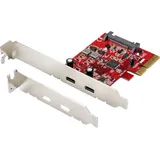 Renkforce RF-4599664 2 Port USB 3.2 Gen2 (USB 3.1) Type-C Controllerkarte 10 Gbps, Kontrollerkarte