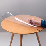 Zlovne Runde Home Desk Transparente Tischdecke,1mm Dicke Tischdecke Tischfolie,Esszimmer Tabelle Beschützer,Verbrühungsschutz und Keine Verfärbung Schutzfolie (Diameter 115cm/45inch)