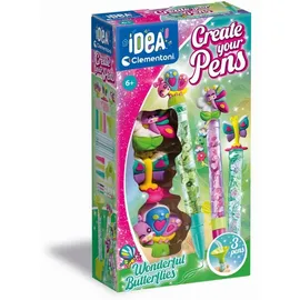 CLEMENTONI Idea Create Your Pens Bastelset Schmetterlinge