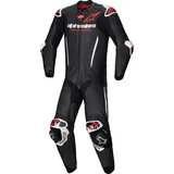 Alpinestars GP-R7 1-Teiler Motorrad Lederkombi, schwarz-weiss-rot, Größe 60 für Männer