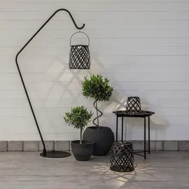 Star Trading LED Solarlaterne Calabria 26 x 28 cm schwarz