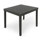 PROGARDEN Bali Gartentisch 78 x 78 x 72 cm Schwarz