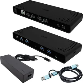 iTEC i-tec Universal Dual 4K Display Dock - 2x HDMI, 2x DP, 4x USB-A, 1x USB-C, 1x LAN, 85W PD, 100W USB-C Netzteil