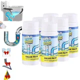 Gluckaro Abflussreiniger, Gluckaro Reiniger, Value Pack Abflussreiniger, Hochwirksamer Rohrreiniger Mit Aktivschaum, Kräftiges Spül, Abflussreiniger Für Toilette, Küche, Bad Und Dusche (6PC)