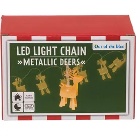 Out of the Blue OOTB 3D-LED-Lichterkette,Metallic Deers, - Gold