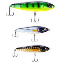 Jerkbait Set 3 Stück Hecht Köder Angelköder Wobbler 12.5-15cm EINHEITSFARBE No Size