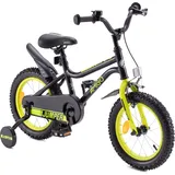 RV-Parts 14 Zoll Kinderfahrrad BMX Fahrrad für Jungen und Mädchen Stützrädern Jumper Gelb