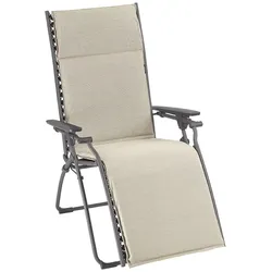 Outdoor Relaxliege BAYANNE Latte / Gestell Titane