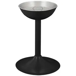 PROREGAL Eleganter Sandaschenbecher aus Metall mit Einsatz & Sieb | HxØ 72x41cm | Schwarz