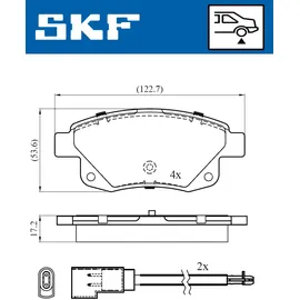 SKF Bremsbelagsatz, Scheibenbremse VKBP 90077 E