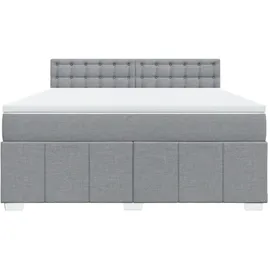 vidaXL Boxspringbett 180 x 200 cm Hellgrau