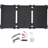 Tragbares, Faltbares 18v 30w Monokristallines Solarpanel Für Camping Und Wandern – Schwarz