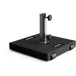 tuozi Stealth Rollsockel mit Edelstahlrohr, 2 Griffe, Schwarz