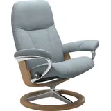 Stressless Stressless® Relaxsessel »Consul«, mit Signature Base, Größe S, Gestell Eiche, blau