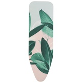 BRABANTIA Bügelbrettbezug B, 124 x 38 cm, Komplettset, Baumwolle, Tropische Blätter, Size B
