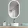 Hoko Badspiegel LED 45x75 cm Wandspiegel oval + LED Wechsel Warmweiß-Kaltweiß-Neutral. Licht mit Touch Schalter/ Wandschalter einschaltbar. Bari - Transparent