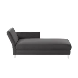 Nehl Liege Easy Mikrofaser 220 x 80 x 116 cm Grau mit Kopfteil