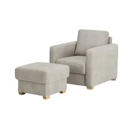 bobb Relaxsessel Lisa de Luxe Mikrofaser 85 x 90 x 93 cm Grau