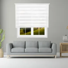 Wellhome Doppelrollo 140 x 180 cm Weiß
