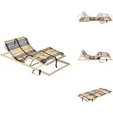 Lattenrost Elektrisch mit 42 Latten 7 Zonen 90x200 cm - Elektrischer Lattenrost - Lattenrost 90x200 - Bettenrahmen - Komfortabler Lattenrost