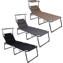 Lex XXL Sonnenliege 200 x 70 x 45 cm Taupe