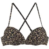 vivance by lascana Bikini-Top Damen Schwarz/Mehrfarbig 34 Cup C