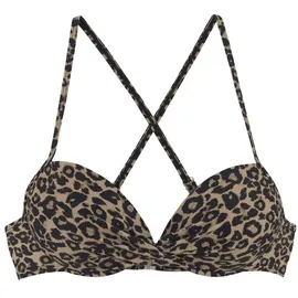 vivance by lascana Bikini-Top Damen Schwarz/Mehrfarbig 34 Cup C